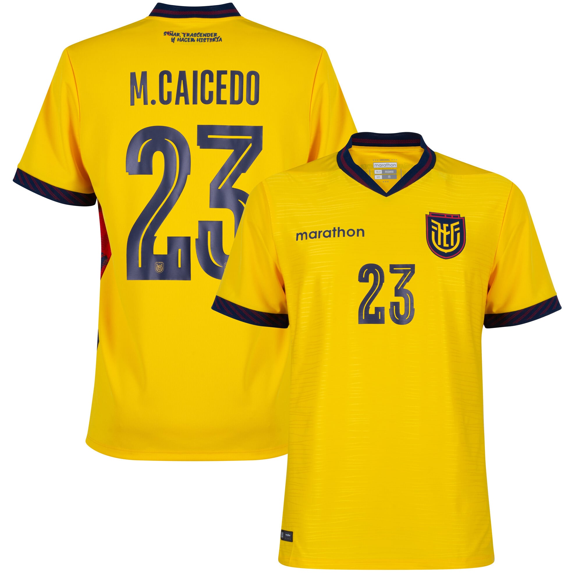 Ecuador Home M.Caicedo 23 Fan Jersey Shirt 2026-2027