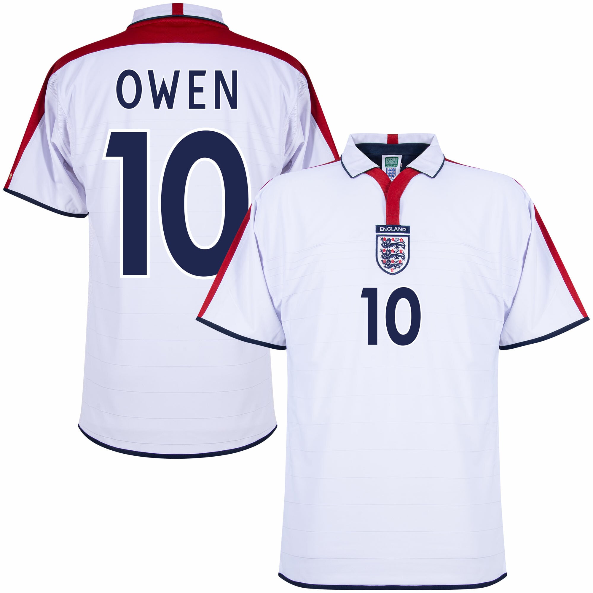 England Home Owen 10 Retro Fan Jersey 2004