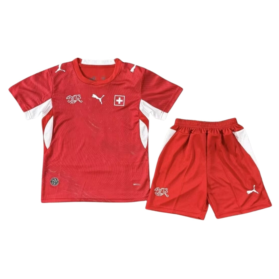 Kids Kit Switzerland Home Fan Jersey World Cup 2026