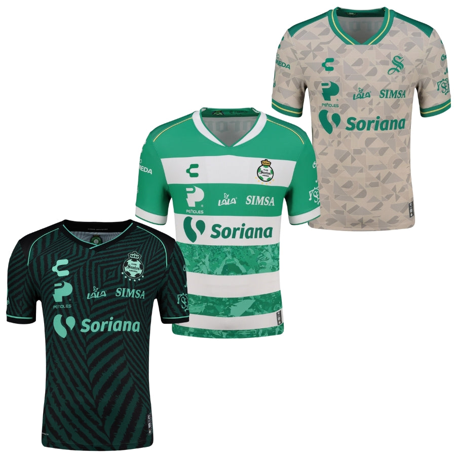 Santos Laguna Fan Jersey Home, Away Y Third 2025/26 – Kit 3 Fan Jersey
