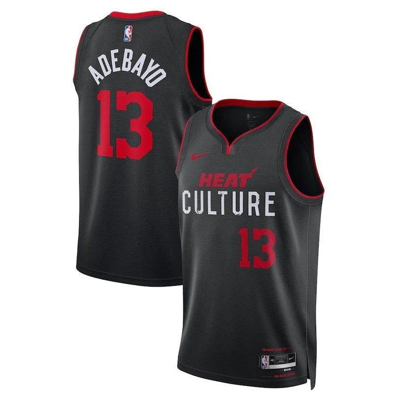 Bam Adebayo Miami Heat Unisex 23/24 Nba Jersey – Black – City Edition