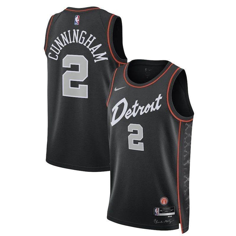 Cade Cunningham Detroit Pistons Unisex 23/24 Nba Jersey – Black – City Edition