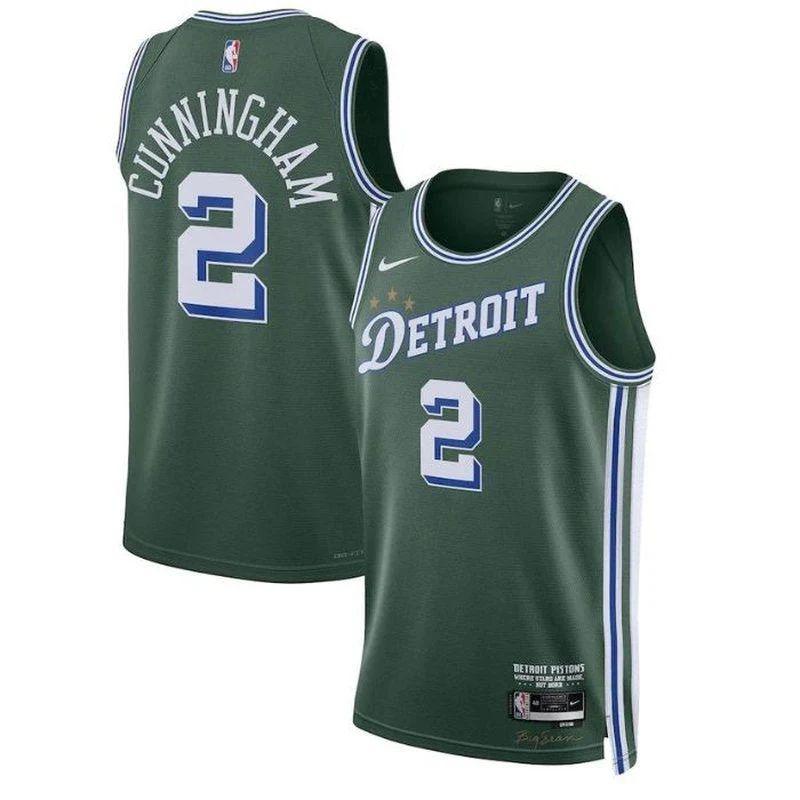 Cade Cunningham Detroit Pistons Unisex 2023 Nba Jersey – City Edition – Green