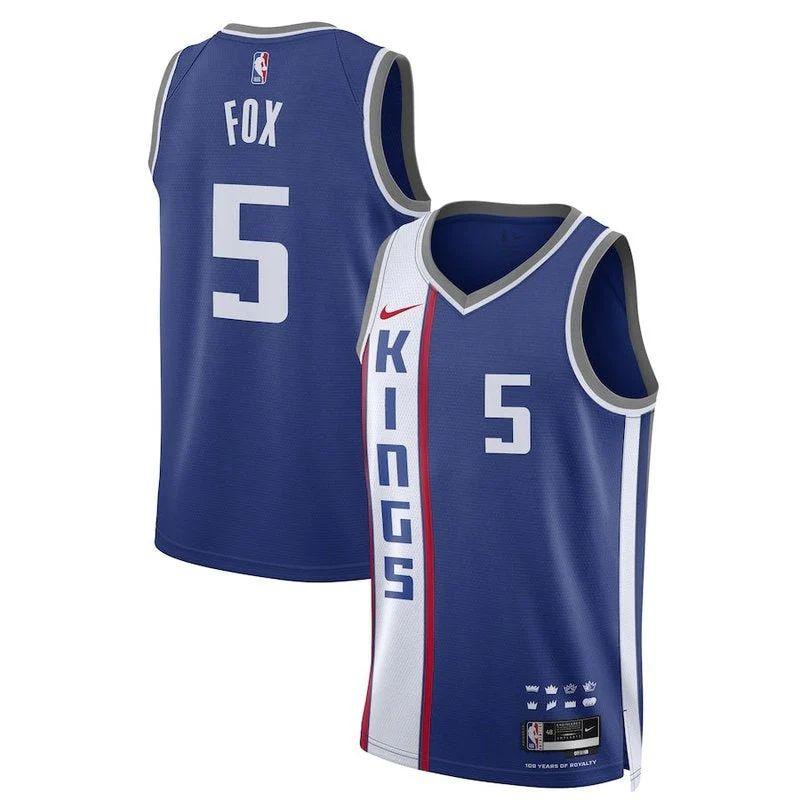 De’Aaron Fox Sacramento Kings Unisex 23/24 Nba Jersey – Blue – City Edition
