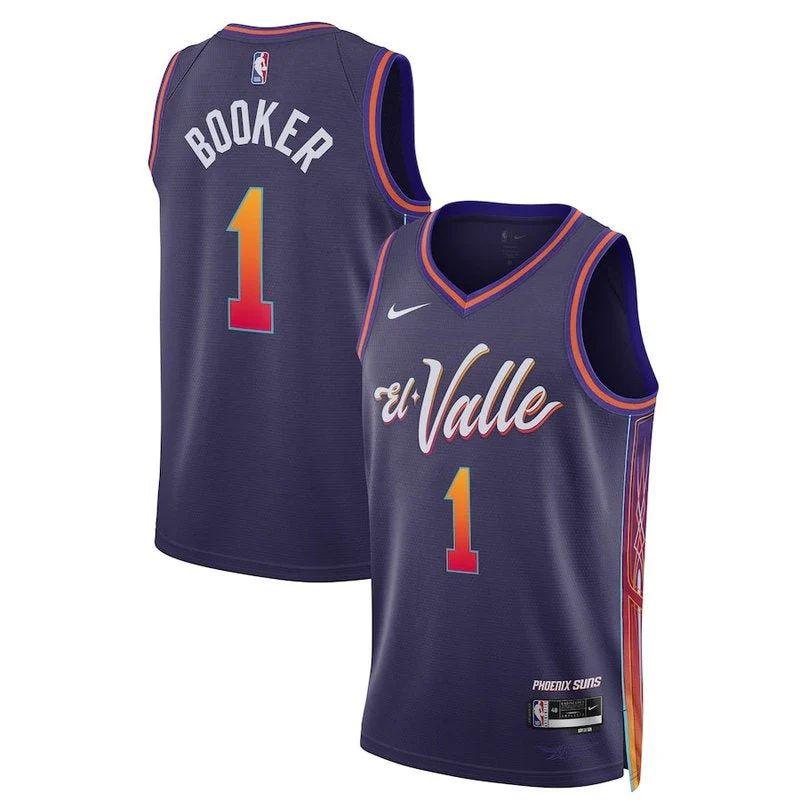 Devin Booker Phoenix Suns Unisex 23/24 Nba Jersey – Purple – City Edition