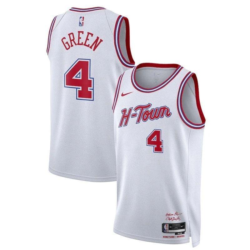 Jalen Green Houston Rockets Unisex 23/24 Nba Jersey – White – City Edition
