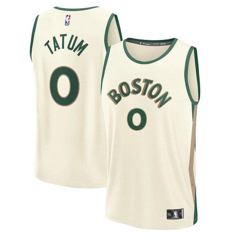 Jayson Tatum Boston Celtics Fanatics Branded 23/24 Fast Break Nba Jersey – White – City Edition