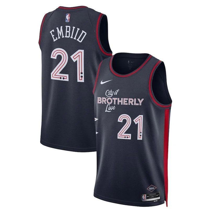 Joel Embiid Philadelphia 76Ers Unisex 23/24 Nba Jersey – Navy – City Edition