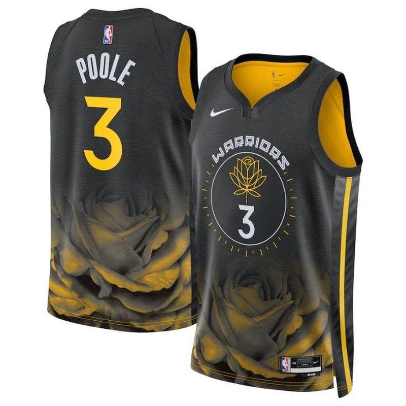 Jordan Poole Golden State Warriors Unisex 2023 Nba Jersey – City Edition – Black