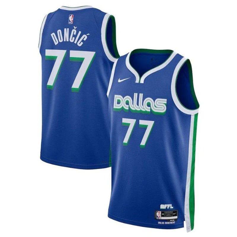 Luka Dončić – Dallas Mavericks Unisex 2023 Nba Jersey – City Edition – Blue