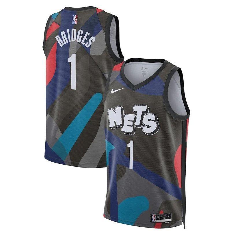 Mikal Bridges Brooklyn Nets Unisex 23/24 Nba Jersey – Black – City Edition