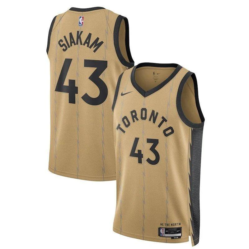 Pascal Siakam Toronto Raptors Unisex 23/24 Nba Jersey – Gold – City Edition