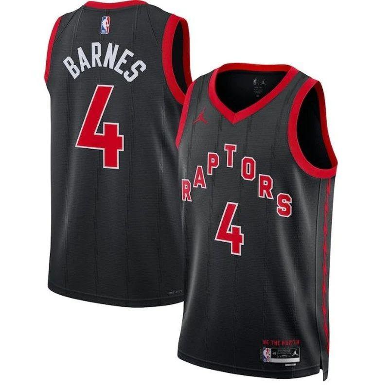 Scottie Barnes Toronto Raptors 2023 Nba Jersey – Statement Edition – Black