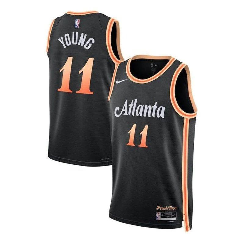 Trae Young Atlanta Hawks 22/23 Unisex Nba Jersey – City Edition – Black