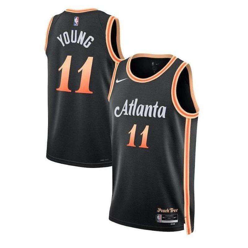 Trae Young Atlanta Hawks Unisex 2023 Nba Jersey – City Edition – Black