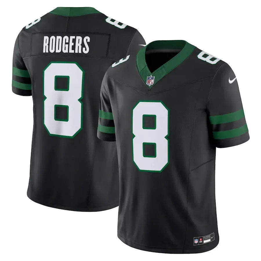 Nfl New York Jets Black Aaron Rodgers 8 Legacy