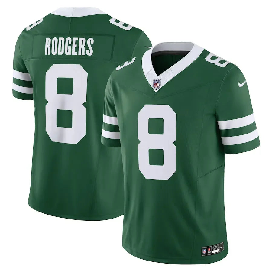 Nfl New York Jets Green Aaron Rodgers 8 Legacy