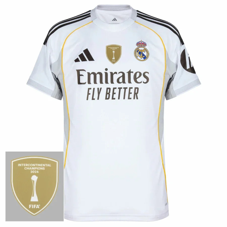 Real Madrid Home Fan Jersey 2025/26 Fifa Intercontinental Champions Patch