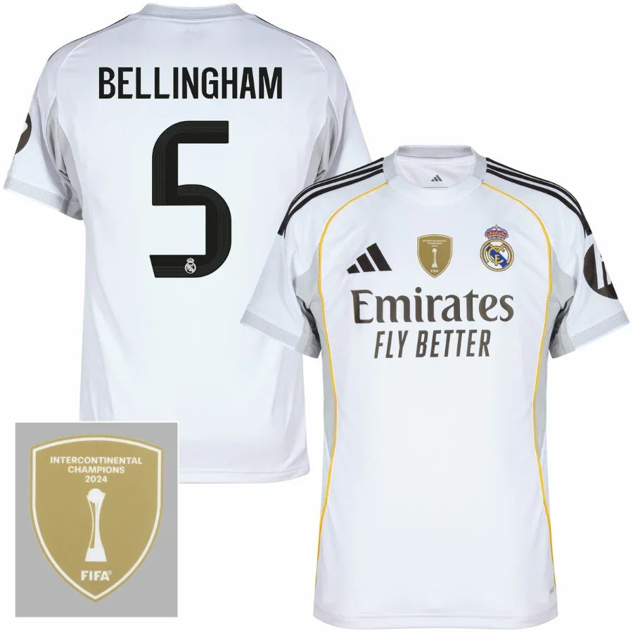 Real Madrid Home Bellingham 5 Fan Jersey 2025/26 Fifa Intercontinental Patch