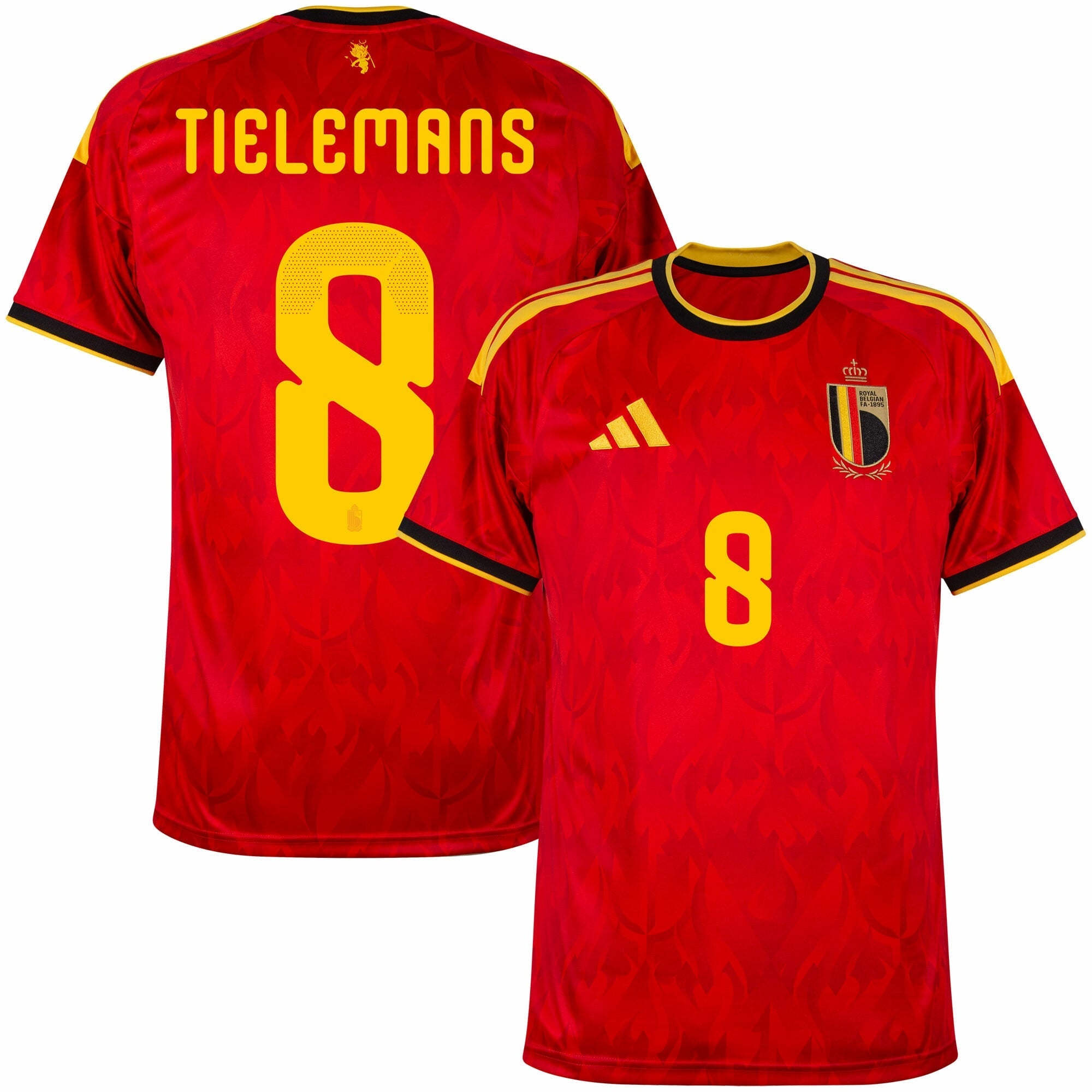 Belgium Home Fan Jersey Tielemans 8 Shirt 2026-2027 (Official Printing)
