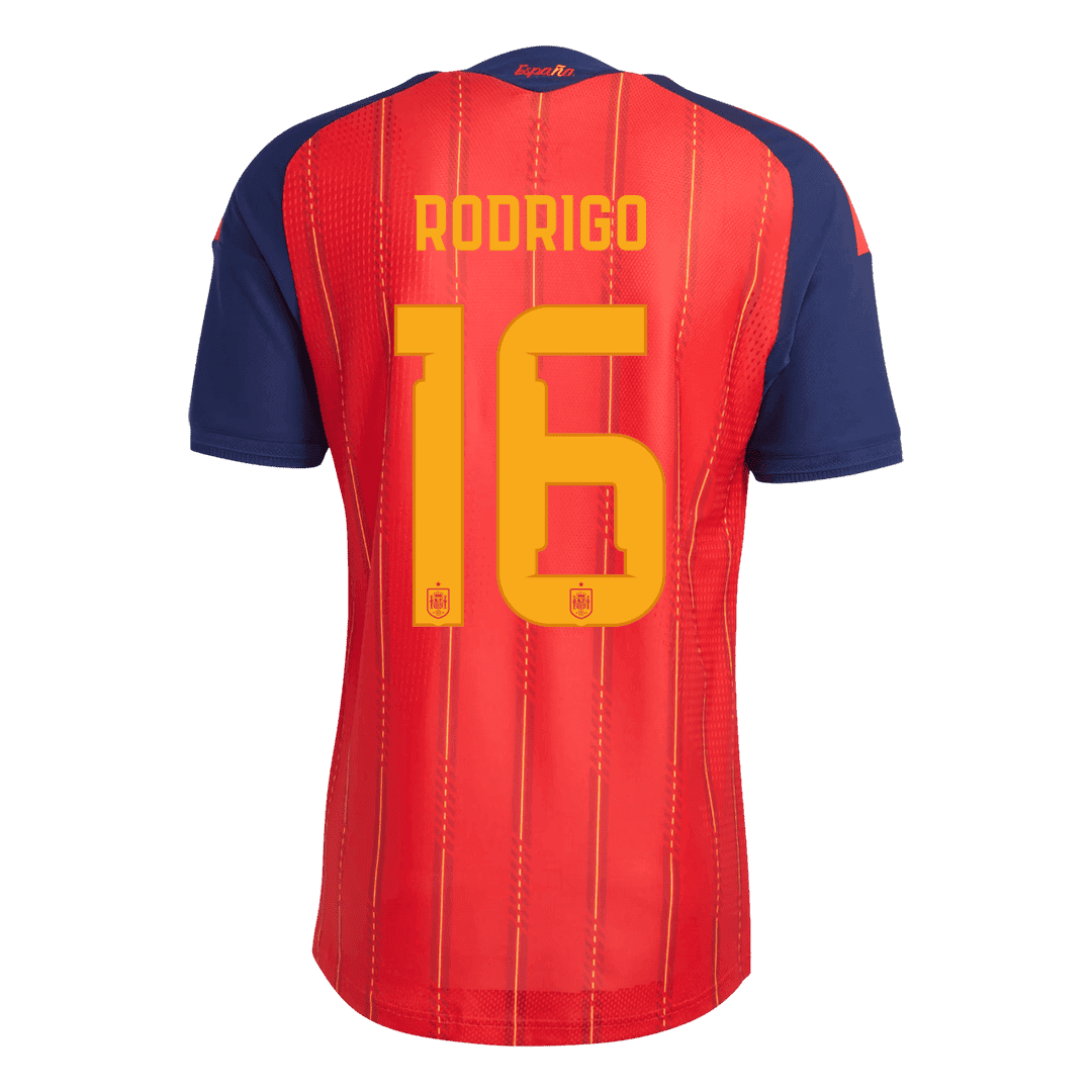 Spain RODRIGO 16 Home Authentic Player Jersey World Cup 2026 - Champion