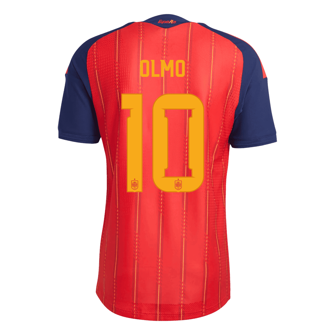 Spain OLMO 10 Home Authentic Player Jersey World Cup 2026 - Champion