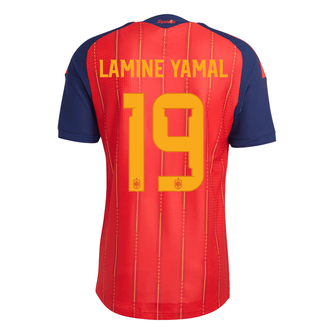 Spain LAMINE YAMAL 19 Home Authentic Player Jersey World Cup 2026 - Champion