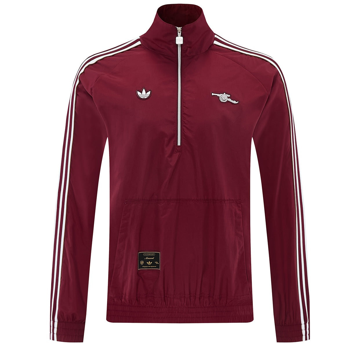 Arsenal 1/2 Zipper Windbreaker Jacket Red 2026