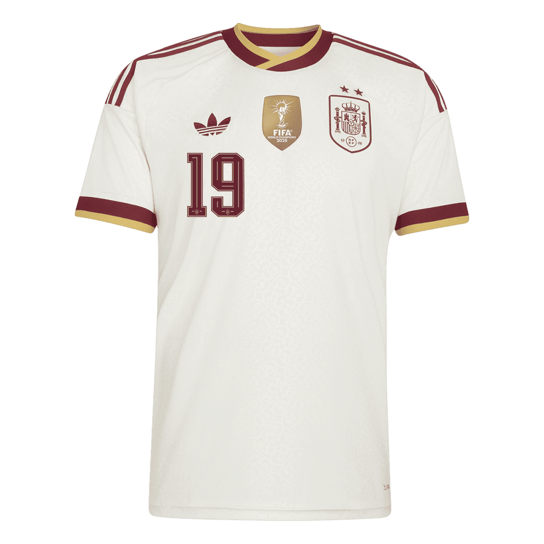Spain LAMINE YAMAL 19 Away Authentic Player Jersey World Cup 2026 - Champion