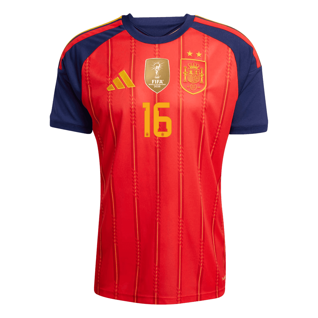Spain RODRIGO 16 Home Fan Jersey World Cup 2026 - Champion