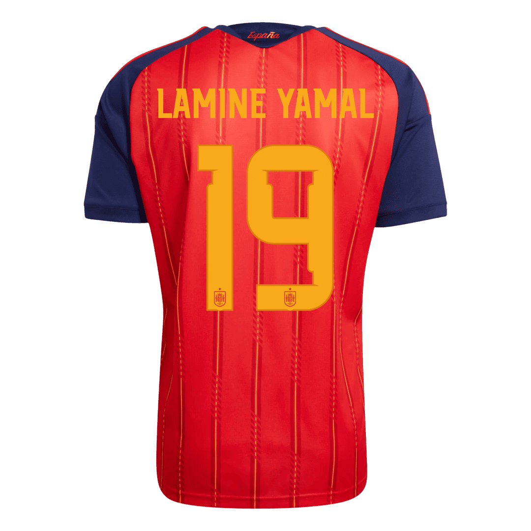 Spain LAMINE YAMAL 19 Home Fan Jersey World Cup 2026 - Champion