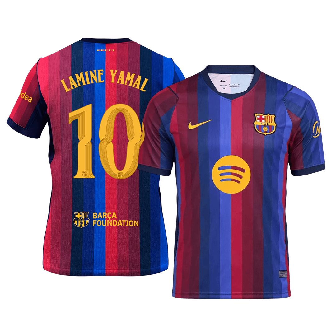 LAMINE YAMAL #10 Barcelona Home Soccer Jersey 2026/27 - UCL