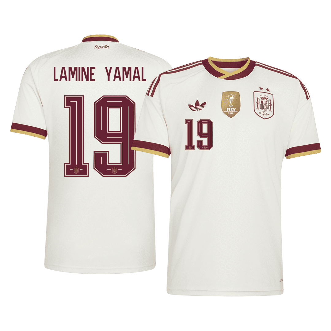 Spain LAMINE YAMAL 19 Away Authentic Player Jersey World Cup 2026 - Champion