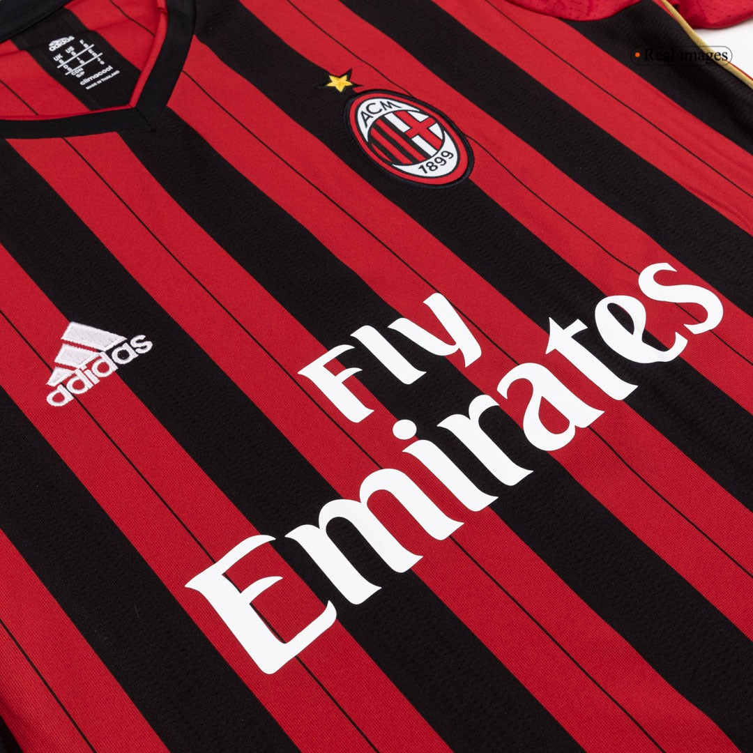 AC Milan Home Retro Soccer Jersey Long Sleeve 2013/14