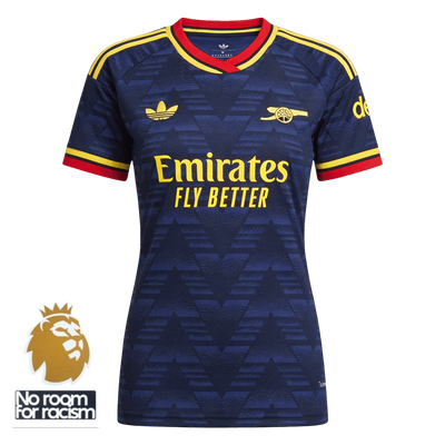 Arsenal Away Fan Women‘s Jersey Shirt 2026/27 + Premier League Champion Badge(New) & No Room For Racism
