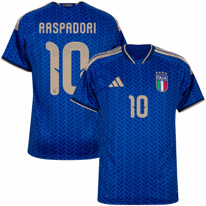 Italy Home Fan Jersey Raspadori 10 Shirt 2026-2027 (Official Printing)