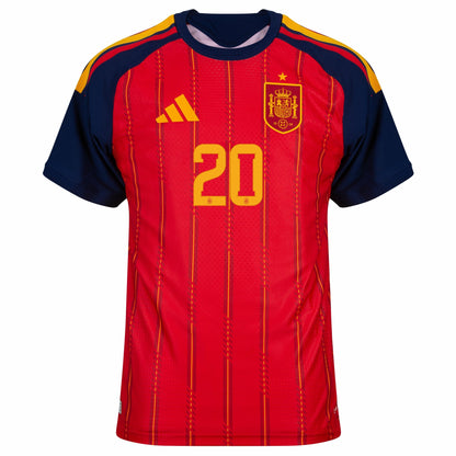 Spain Home Pedri 20 Fan Jersey Shirt 2026 World Cup