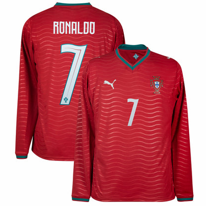 Portugal Ronaldo 7 Home L/S Fan Jersey 2026 World Cup