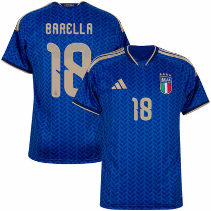Italy Home Fan Jersey Barella 18 Shirt 2026-2027 (Official Printing)