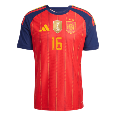 Spain RODRIGO 16 Home Authentic Player Jersey World Cup 2026 - Champion