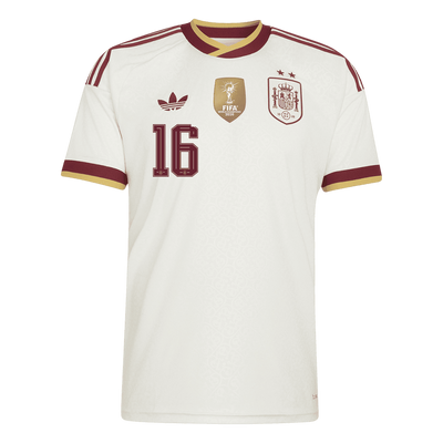 Spain RODRIGO 16 Away Authentic Player Jersey World Cup 2026 - Champion