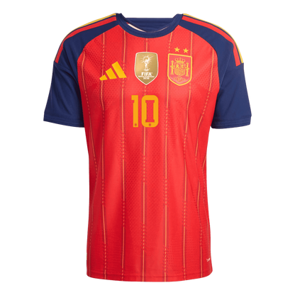 Spain OLMO 10 Home Authentic Player Jersey World Cup 2026 - Champion