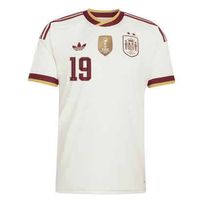 Spain LAMINE YAMAL 19 Away Authentic Player Jersey World Cup 2026 - Champion