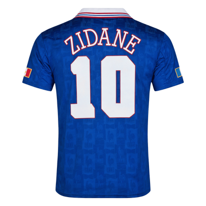 Retro Jersey Zidane #10 France Home Euro Cup 1996