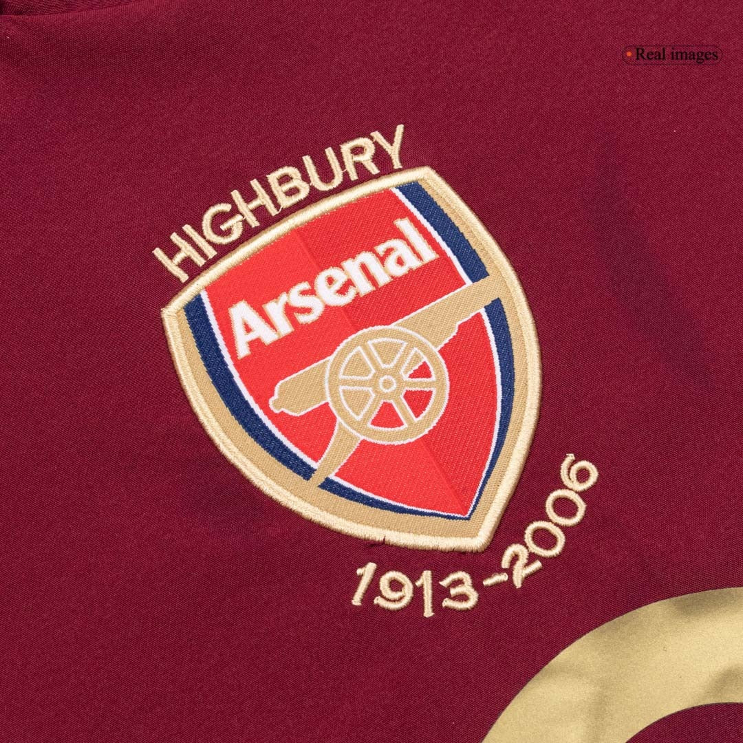 Retro Soccer Jersey Arsenal Home Long Sleeve 2005/06