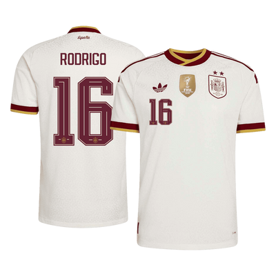 Spain RODRIGO 16 Away Authentic Player Jersey World Cup 2026 - Champion