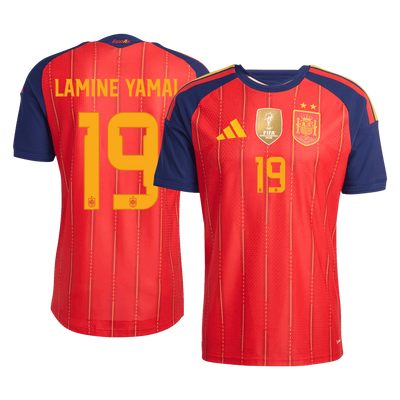 Spain LAMINE YAMAL 19 Home Authentic Player Jersey World Cup 2026 - Champion
