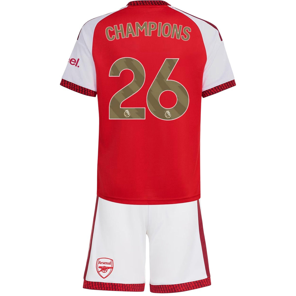 CHAMPIONS #26 Arsenal Home Kids Soccer Jerseys Kit 2026/27