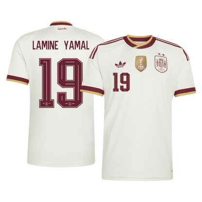Spain LAMINE YAMAL 19 Away Authentic Player Jersey World Cup 2026 - Champion