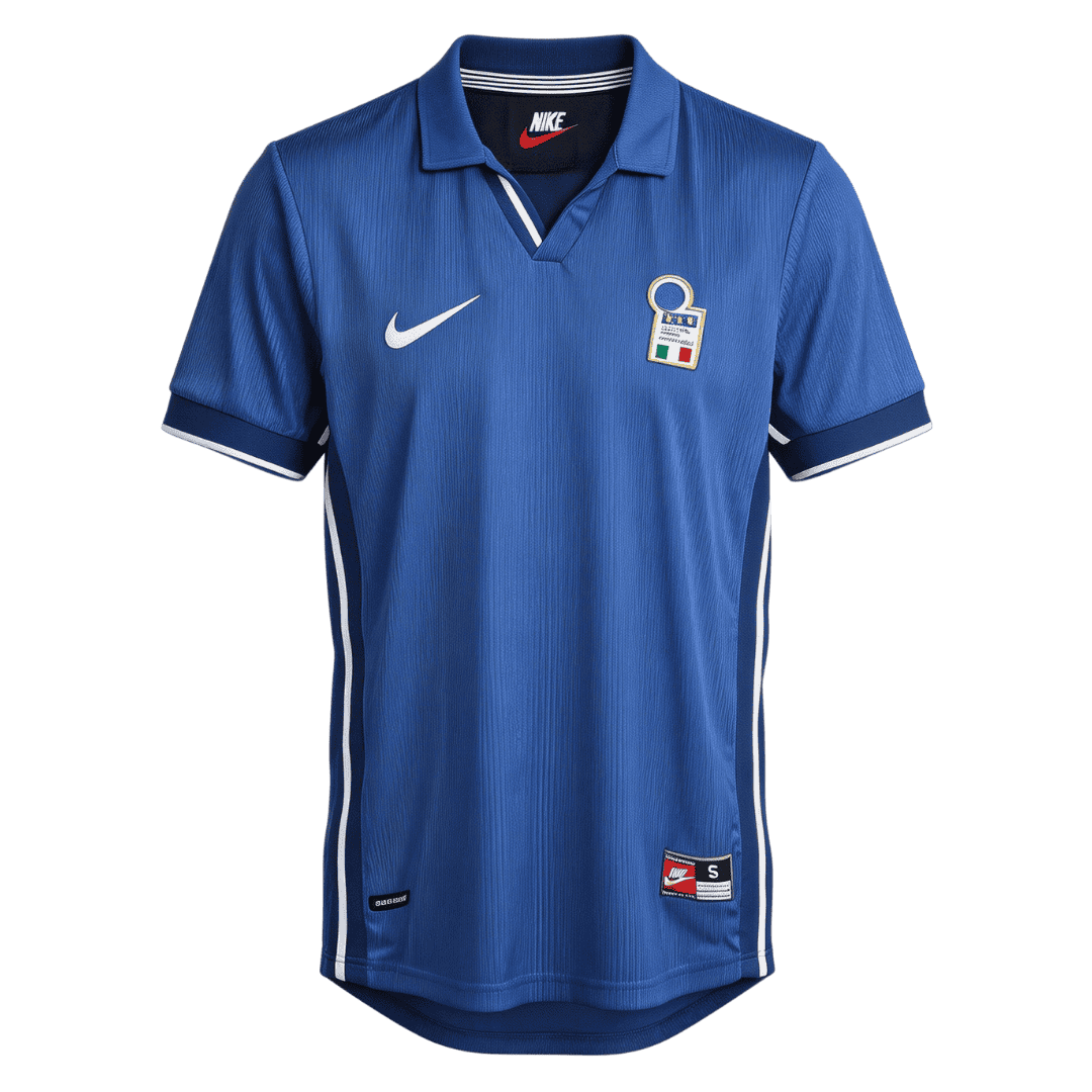 Retro Soccer Jersey Italy Home World Cup 1998